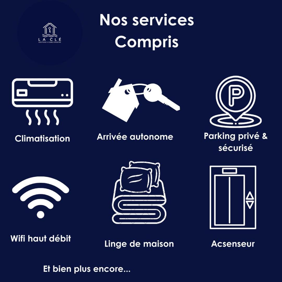 La Cle -Climatisation - Parking Prive - Ideale - Professionnels - Familles - Amis Hyères Dış mekan fotoğraf